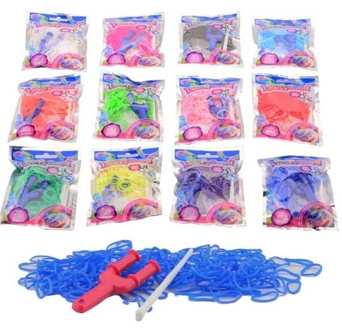 Y loom met 200 loombands lichtroze